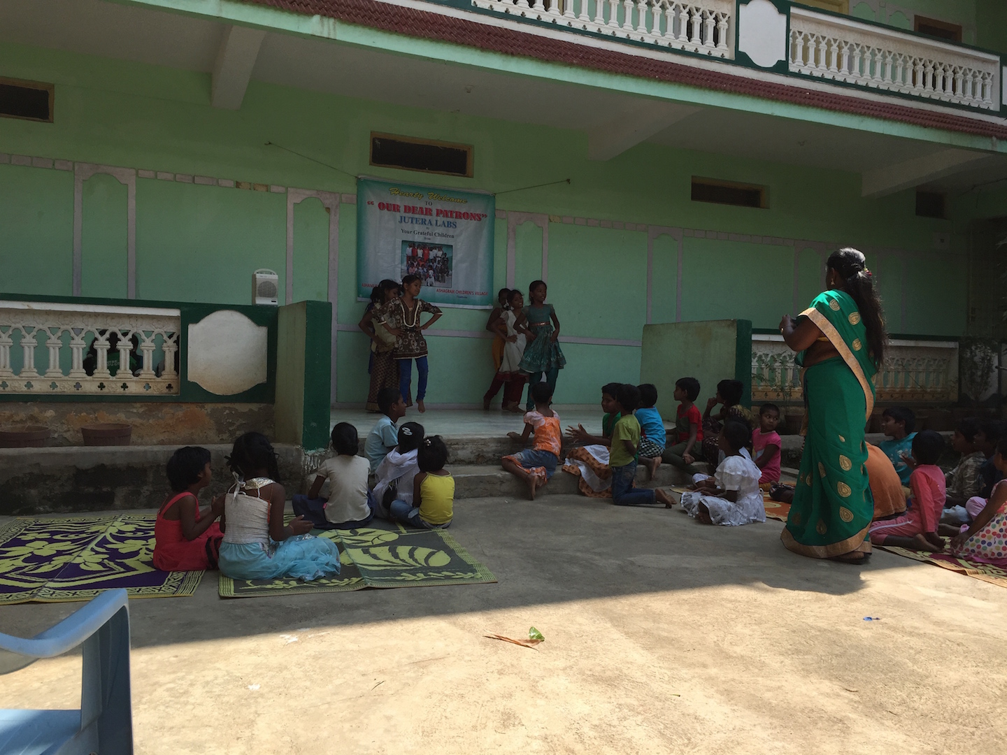 The kids performing some dances for us